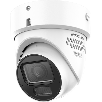 Hikvision DS-2CD3H87G3-LIZSUY/SL 8MP Motorised Varifocal Turret Network Camera with DarkFighter 2.0, Smart Hybrid Light, Strobe Alarm, Two-Way Audio, IP67 & IK10