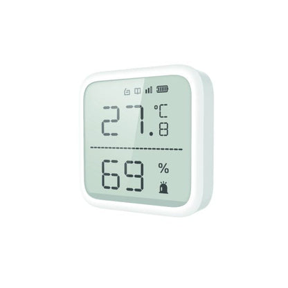 HIKVISION DS‑PDTPH‑E‑WB Wireless Temperature & Humidity Sensor – Wall-Mounted Digital Display with Remote App Configuration for AX Pro
