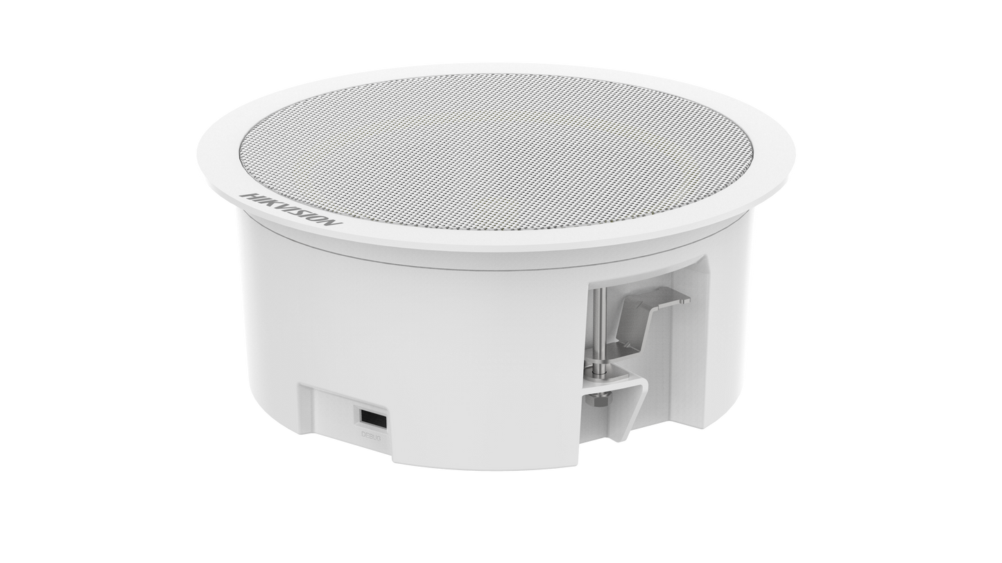 Hikvision DS-QAZ0203G1-S 3 W Ceiling Secondary Speaker | High-Fidelity Audio, 8Ω, 93dB Sensitivity, 130° Coverage