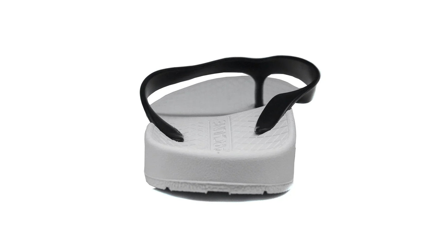 Archline Balance Orthotic Thongs - White/Black