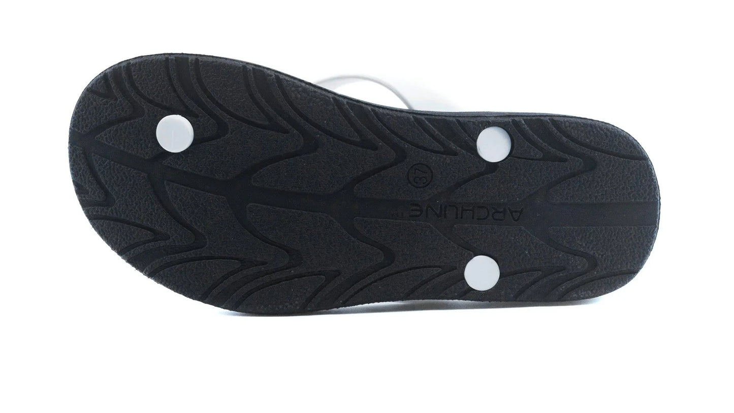Archline Balance Orthotic Thongs - Black/White