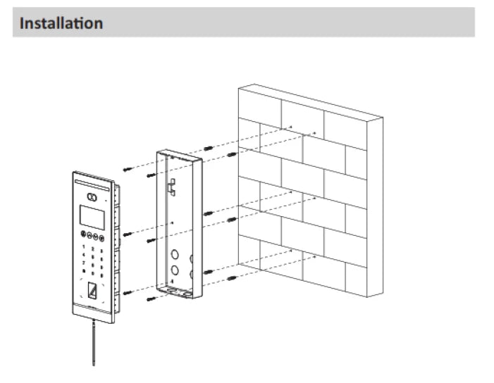 Dahua VTM130 Surface Mounting Plate for VTO65/75 Series Door Station – Aluminum Alloy, Silver