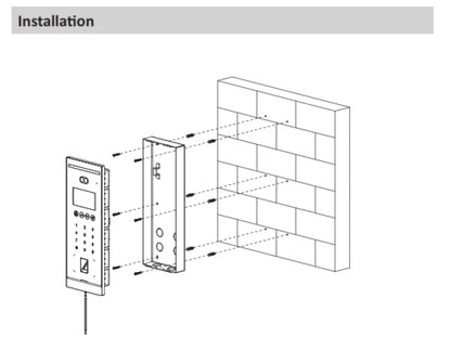 Dahua VTM130 Surface Mounting Plate for VTO65/75 Series Door Station – Aluminum Alloy, Silver