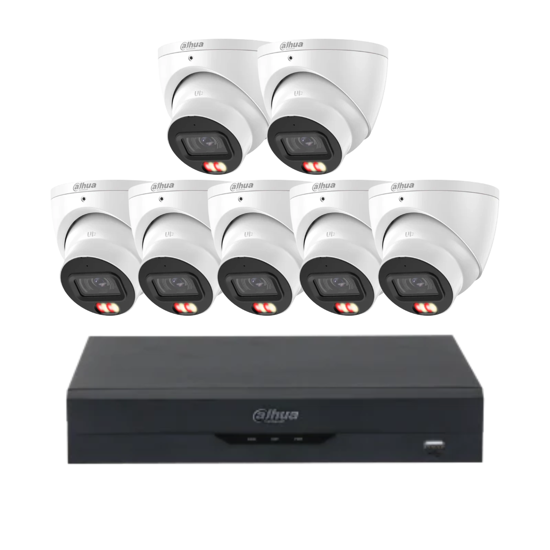 Dahua 8MP 4K WizSense CCTV Kit (Up to 8 Cameras) – DH-IPC-HDW3867EM-S-IL-ANZ + DHI-NVR4108HS-8P-AI/ANZ | AI Security System with PoE & Colour Night vision