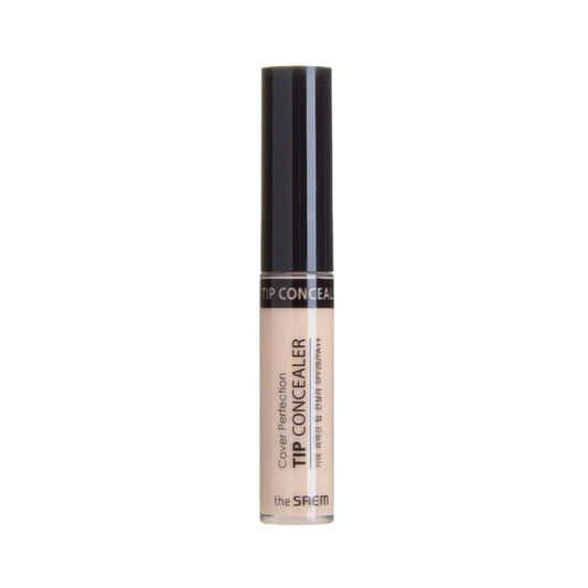 Beige tip concealer tube with applicator, smooth liquid concealer finish.