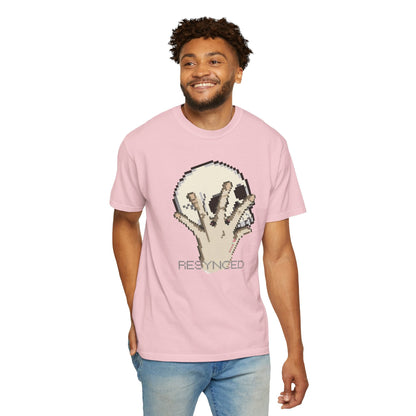 Pixel Hand Tee - Retro Glitch Skull Graphic T-Shirt | Designed by Aprasi