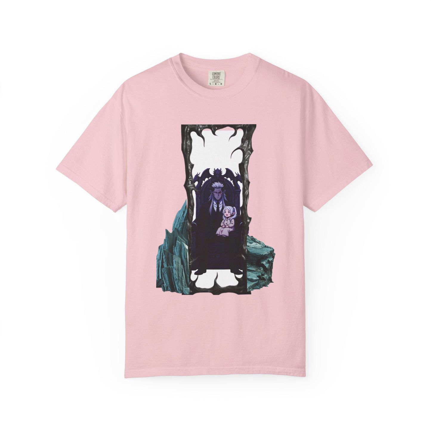 Dark Portal Vampire Graphic Tee | Gothic Heavyweight Garment Dyed Shirt