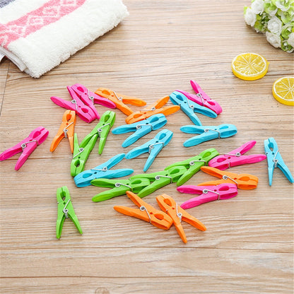 Darzheoy Colorful Plastic Clothespins, Heavy Duty Laundry Clothes Pins Clips with Springs, Air-Drying Clothing Pin Set (24 Pack) 48 Pack Multicolor