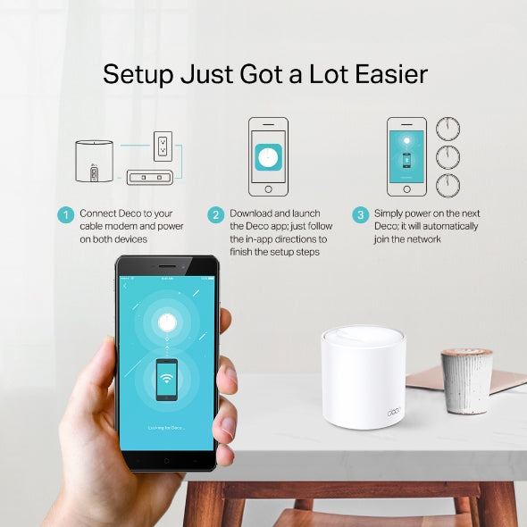 TP-Link Deco X20 AX1800 Whole Home Mesh Wi-Fi 6 System – Choose up to 2-Pack with Seamless Coverage, Gigabit Ports & TP-Link Security Features