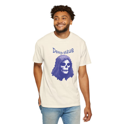 Resynced from the Deep Blue - Pixel Pirate Unisex Graphic Tee | Glitch Art Gamer Shirt By Aprasi