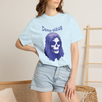 Resynced from the Deep Blue - Pixel Pirate Unisex Graphic Tee | Glitch Art Gamer Shirt By Aprasi