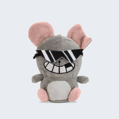Two Headed White Cat Plushie and Cool Sunglasses Grey Mouse Plush Cat Breeding Sim RPG Plushies