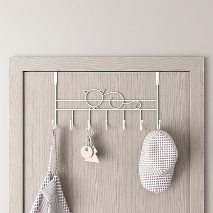 Door hooks, coat hangers for jackets, towels, bags, bathrobes (1 pack, white)