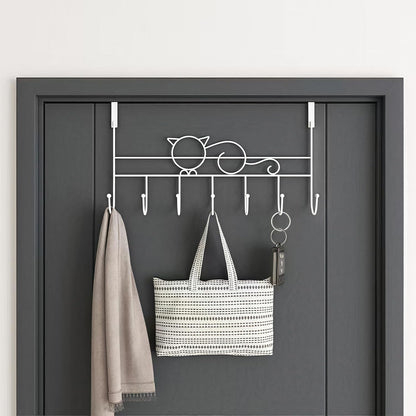 Door hooks, coat hangers for jackets, towels, bags, bathrobes (1 pack, white)