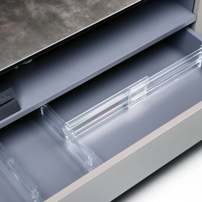 Drawer divider - 4 pieces - Drawer divider - Drawer organizer - Tools - Adjustable/extendable (27.5-52 cm) - For Clothes/Kitchen/Bathroom/Wardrobe - Transparent - Plastic