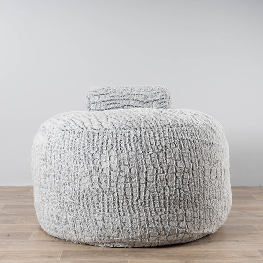 DreamPod® Classic cashmere headrest, light gray textured cushion