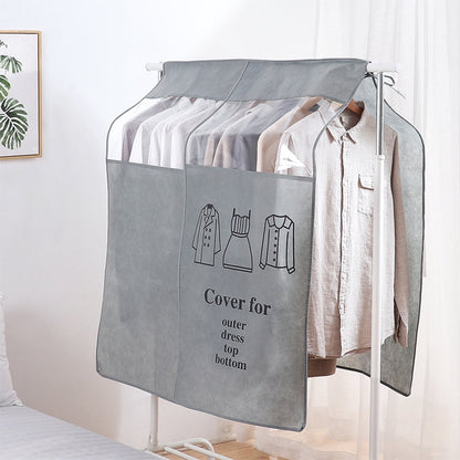 Dustproof Clothes Rack Cover Expandable Hanging Closet Cover Shoulder Dust Cover Clothes Protector for Coats Suits Dresses Grey