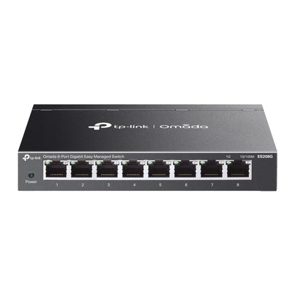 TP-Link Omada ES208G 8-Port Gigabit Easy Managed Switch | Silent Fanless Design, Omada Cloud Management, VLAN & QoS