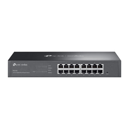 TP-Link Omada ES216G 16-Port Gigabit Easy Managed Switch | Silent Fanless Operation, Cloud Management, VLAN and QoS