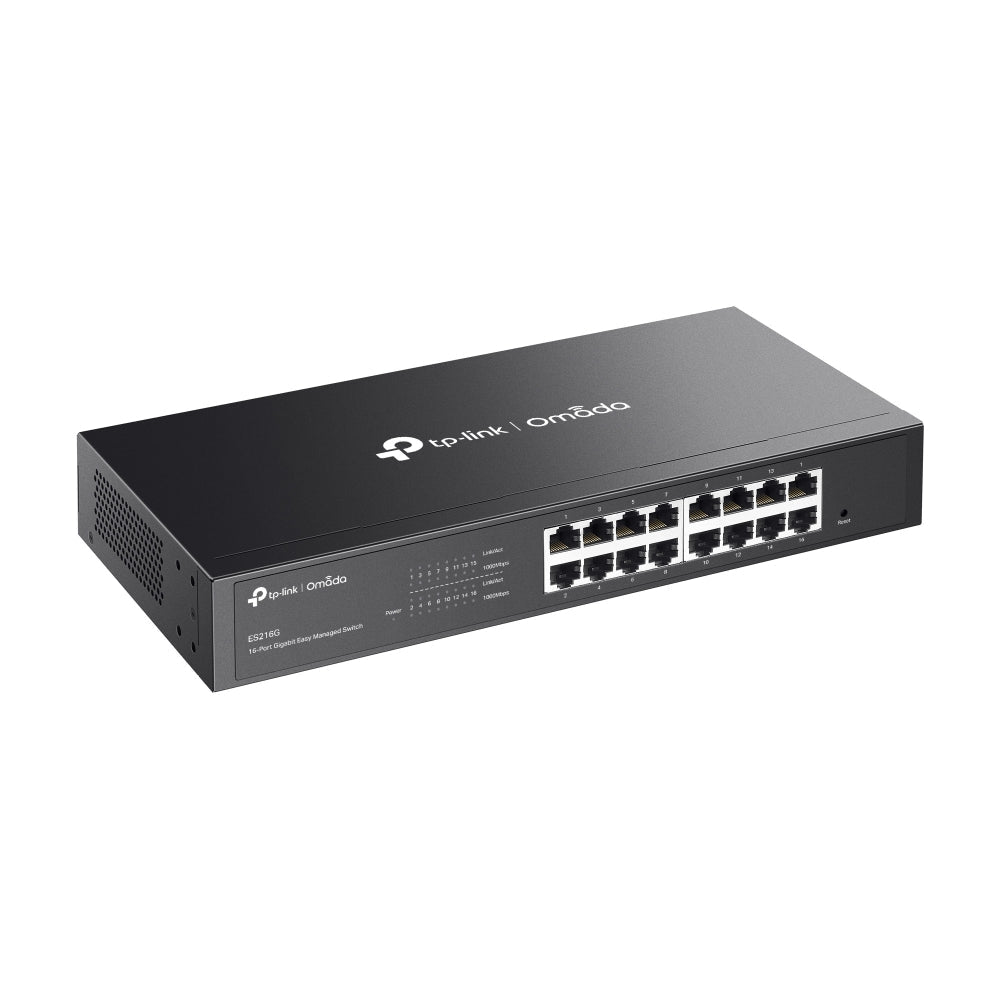 TP-Link Omada ES216G 16-Port Gigabit Easy Managed Switch | Silent Fanless Operation, Cloud Management, VLAN and QoS