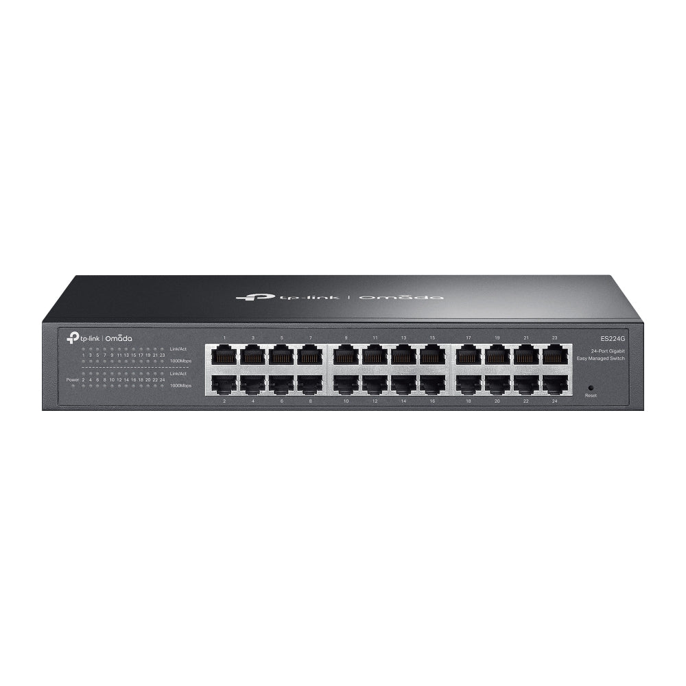 TP-Link Omada ES224G 24-Port Gigabit Easy Managed Switch | Silent Fanless Design, Cloud Management, VLAN and QoS