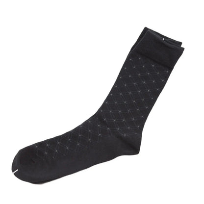 4 Pairs Mens Premium Cotton Business Socks Size 6-11 Black Patterned