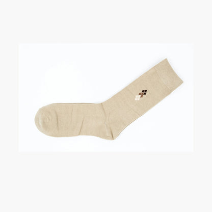 Mens 3 Pairs Beige Crew Comfort Business Premium Men Cotton Socks 6-11 AU Stock