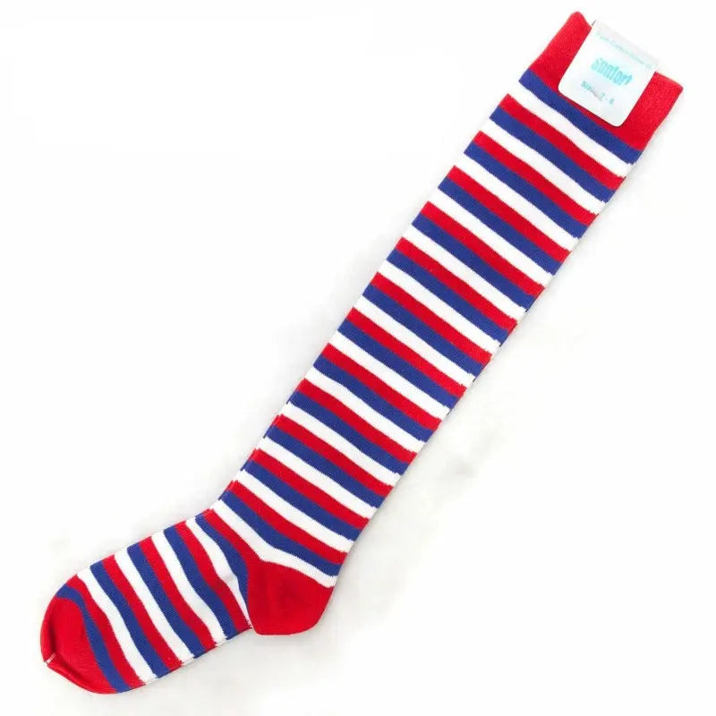 Rainbow Striped Knee High Socks for Kids and Women