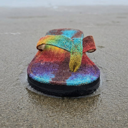 Hemp Flip Flops – Rainbow Tie Dye Vegan Hemp Sandals Australia