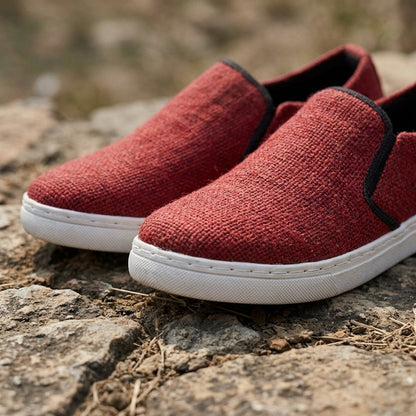 Hemp Slip-On Shoes – Organic Hemp Shoes Australia Rustic Red