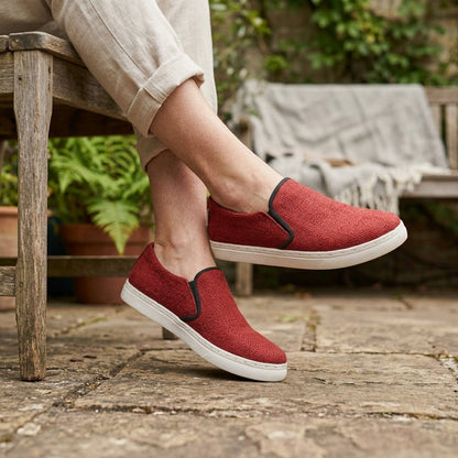 Hemp Slip-On Shoes – Organic Hemp Shoes Australia Rustic Red