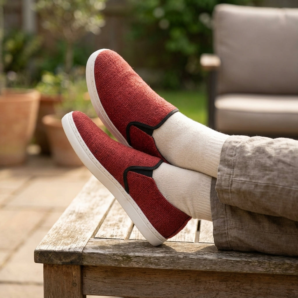 Hemp Slip-On Shoes – Organic Hemp Shoes Australia Rustic Red