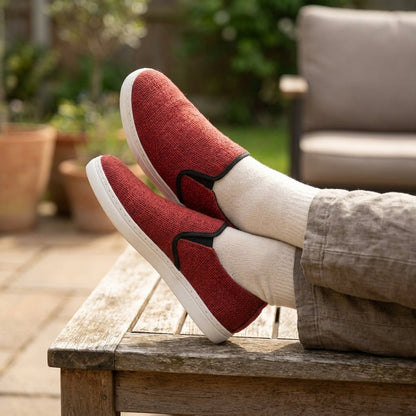 Hemp Slip-On Shoes – Organic Hemp Shoes Australia Rustic Red