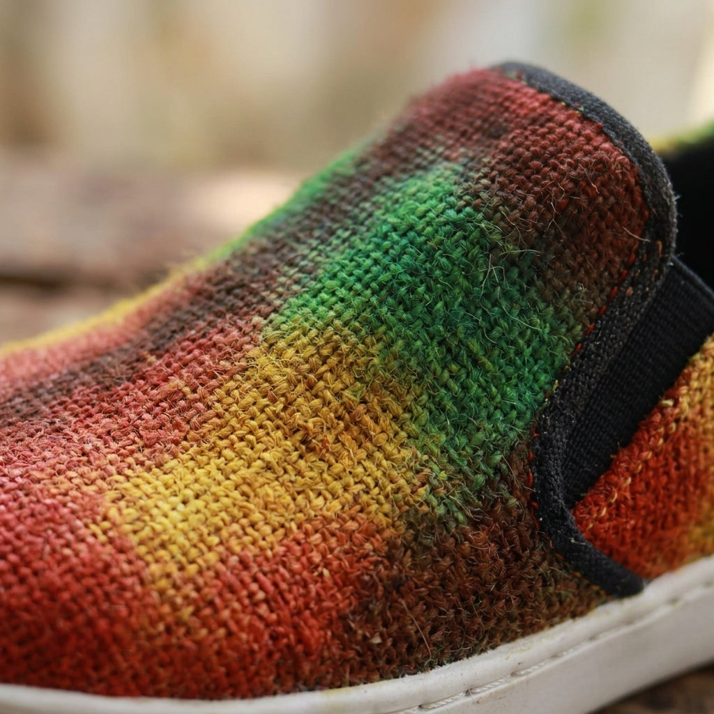 Rasta Tie Dye Hemp Slip-On Shoes – Organic Vegan Hemp Shoes