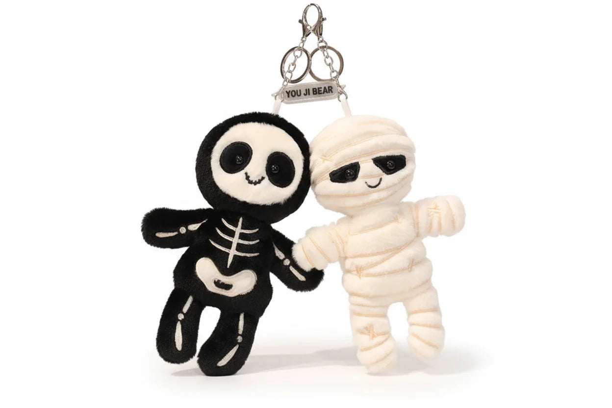 33-50cm Skeleton Mummy Plushie - Kawaii Halloween Stuffed Animal & Spooky Decor