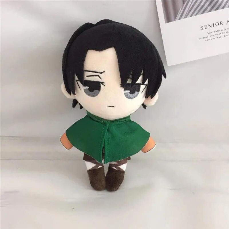 Levi, Eren & Mikasa Handmade Plush Dolls - With Gear & Without Gear Variants | Anime Soldier Collectibles
