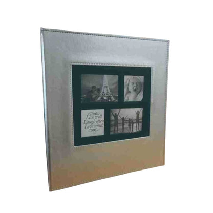Extra Large 600-Pocket Leather Photo Album - Beige