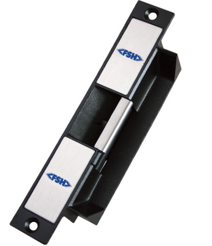 FSH FES20-M high security electric strike monitored fail safe / fail secure with 10mm Lip (Black/Silver)