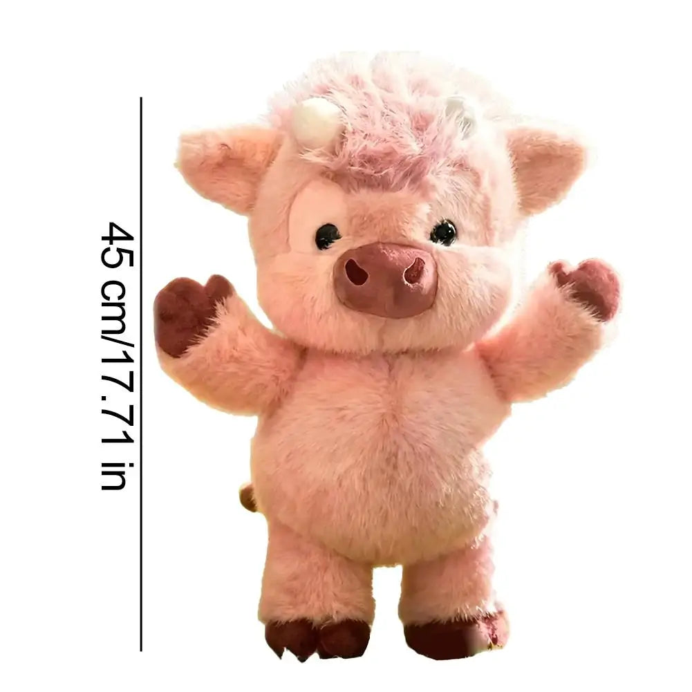 Reversible 45cm Cute Cow Plush - Soft Pig Cow Stuffed Plush Toy for Kids & Adults