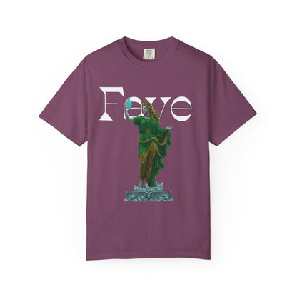Faye Dark Fantasy Graphic Tee | Crystal Goddess Statue Shirt