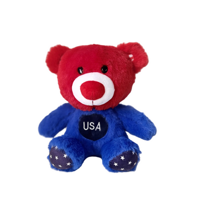USA Patriotic Signature Bear Plush Toy 24cm  Fiesta Plush American Flag Teddy Collectible