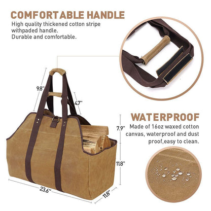 Firewood Storage Bag Khaki