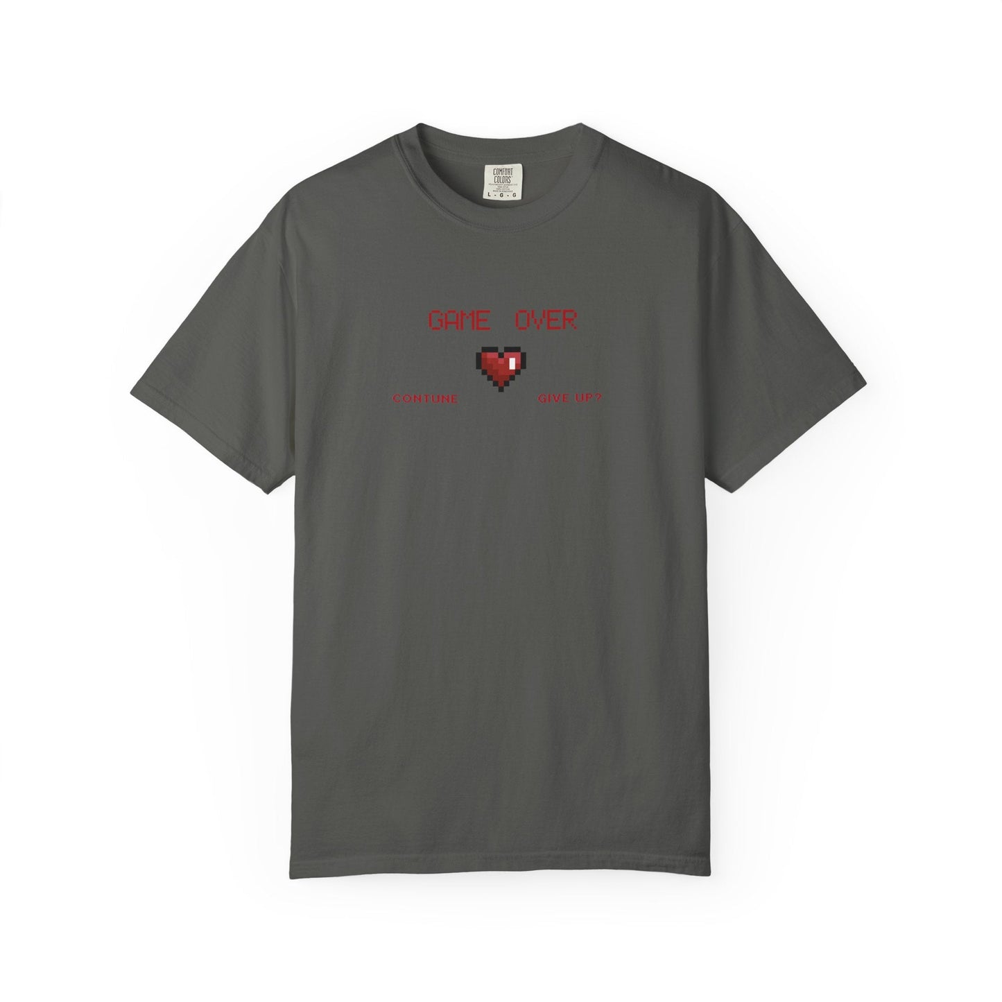 Game Over Pixel Heart Tee Retro Gaming Graphic Tee  Gamer Gift Tee