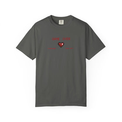 Game Over Pixel Heart Tee Retro Gaming Graphic Tee  Gamer Gift Tee