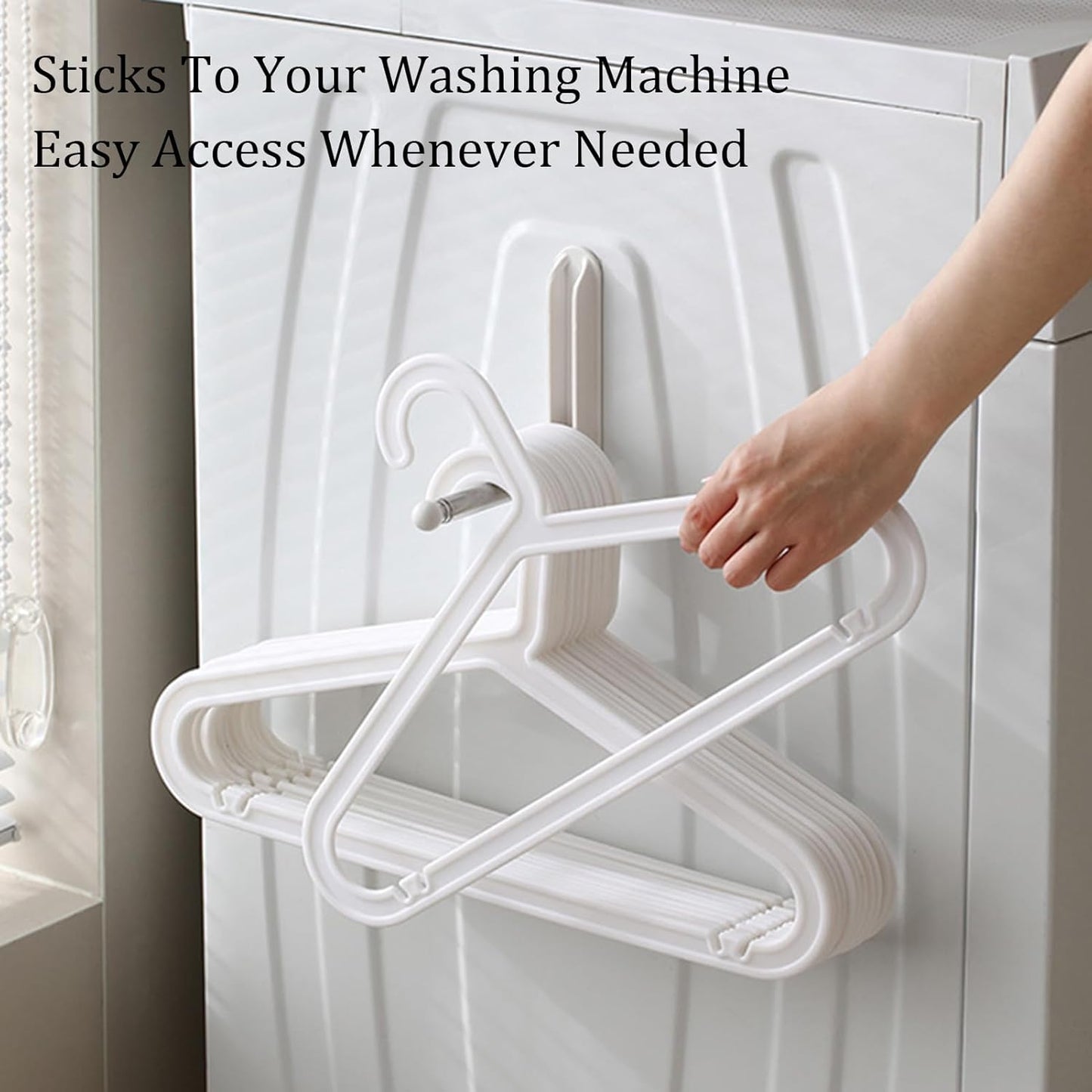 Foldable Clothes Hanger Holder Magnetic Self Adhesive Space Saving Organizer for Hangers 1 Piece
