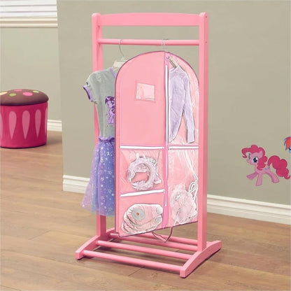 Foldable Garment Bag with 5 Pockets, Pink, 110x60 cm