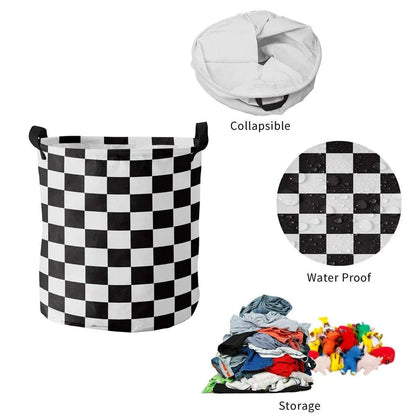 Foldable Laundry Basket Dirty Clothes Hamper Toy Storage Organizer Storage Bin - English Letters