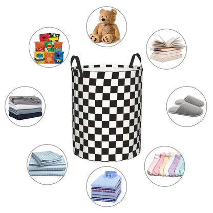Foldable Laundry Basket Dirty Clothes Hamper Toy Storage Organizer Storage Bin - English Letters
