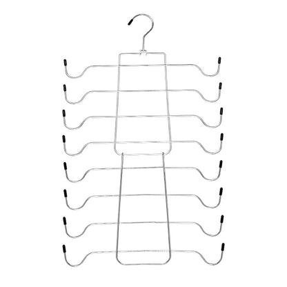 Foldable Vertical Layered Bra and Lingerie Organiser Hanger(8 Tier: 50.5X30.5cm) - Stainless Steel Space Saver for Underwear, Bras, and Tank Tops