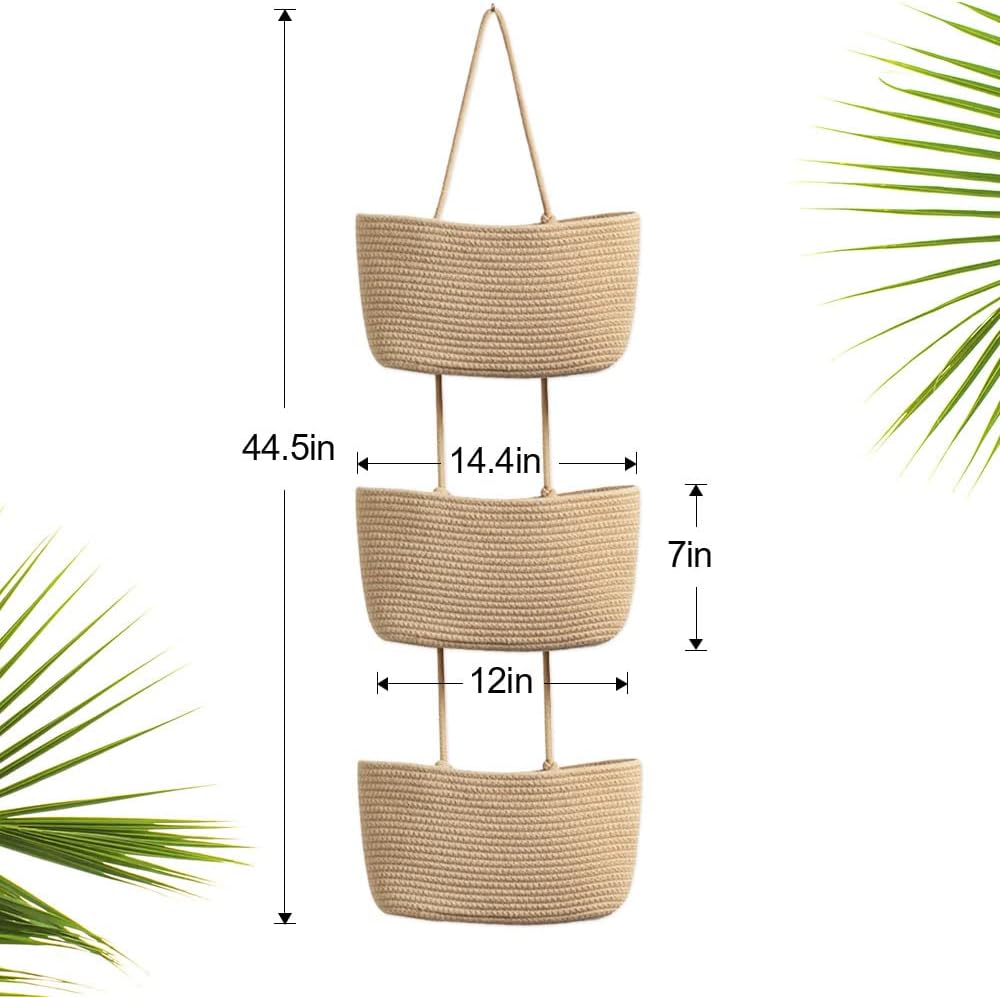 Foldable Wall-Mounted Storage Basket - Hanging Organizer for Home Use